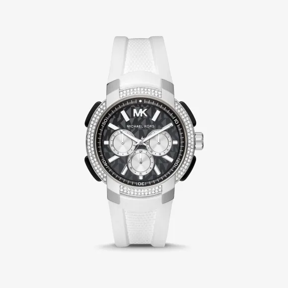 迈克高仕/Michael Kors 大号 Pav 银色硅胶运动手表 MK6947-0100