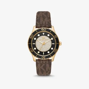 迈克高仕/Michael Kors 超大款 Runway Dive Pav 金色和徽标手表 MK6979-0200