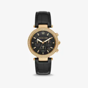 迈克高仕/Michael Kors 超大款 Parker Pav 金色压纹皮革手表 MK6984-0001