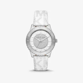 迈克高仕/Michael Kors 超大 Runway Dive Pav 银色和徽标手表 MK6998-0100