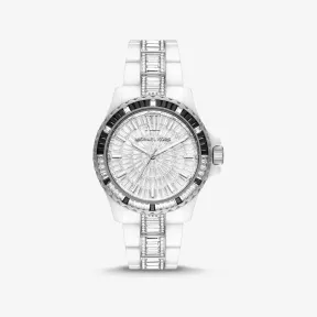 迈克高仕/Michael Kors 限量版超大 Everest Pav 银色陶瓷手表 MK7189-0100