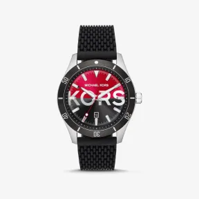 迈克高仕/Michael Kors 超大号 Layton 银色硅胶手表 MK8892-0001