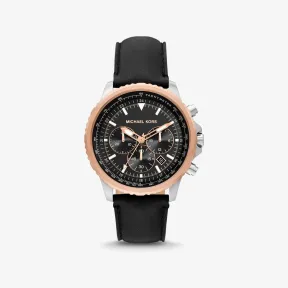 迈克高仕/Michael Kors 超大号 Cortlandt 皮革和双色手表 MK8905-0001