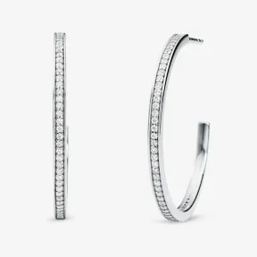 迈克高仕/Michael Kors 女士 Mercer Link 圆环钻饰耳钉 MKC1178AN040040