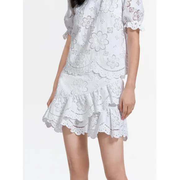 迈克高仕/Michael Kors荷叶边迷你短裙 MU1701Y27L100