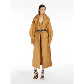 麦丝玛拉/Max Mara [Sacco] 纯丝缎透明纱风衣 1121174306004
