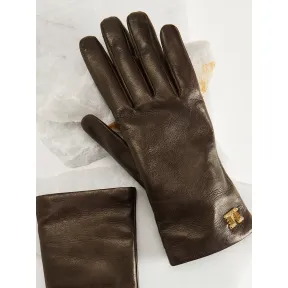 麦丝玛拉/Max Mara 深棕色 手套 4566069306008