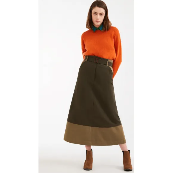 麦丝玛拉/Max Mara kaki 喇叭裙 5106029906001