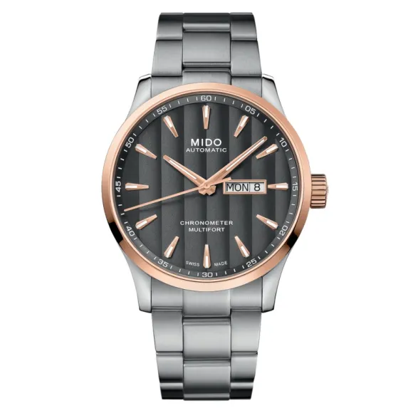 美度/Mido 舵手 Multifort 系列 42 MM PVD镀玫瑰金不锈钢 M038.431.21.061.00