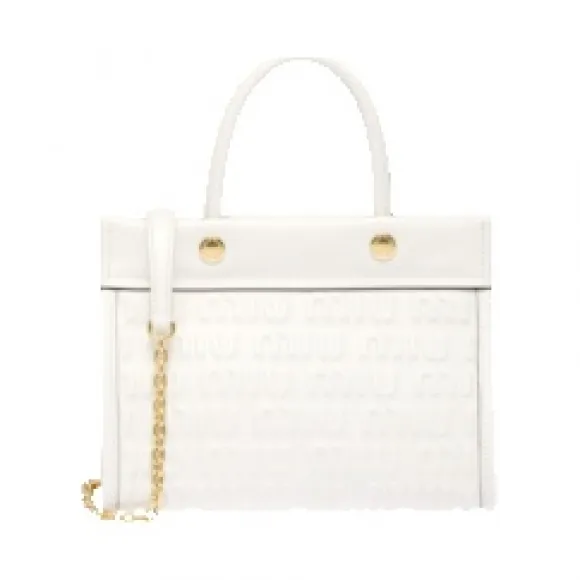 缪缪/Miu Miu 压纹徽标皮包 5BA243-2F5X-F0009-V-OOO