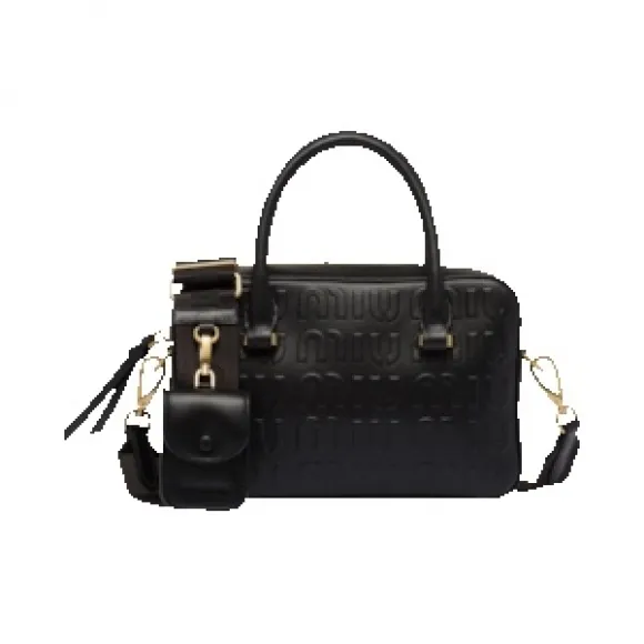 缪缪/Miu Miu 压纹logo皮包 5BB110-2F5O-F0002-V-NOO