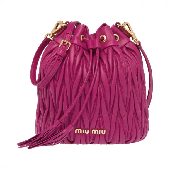 缪缪/Miu Miu 软羊革水桶包 5BE014_N88_F0592