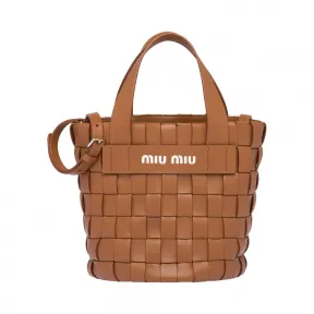 缪缪/Miu Miu 软羊革水桶包 5BE052_2D8K_F0046