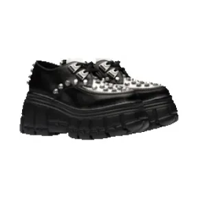 缪缪/Miu Miu 铆钉皮革系带鞋 5E636D-Y56-F0967-F-M085