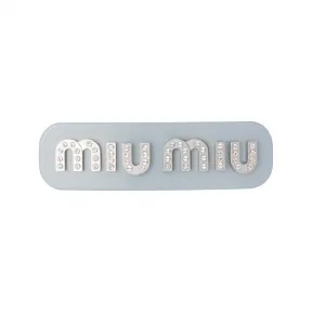 缪缪/Miu Miu 星际蓝/水晶色 树脂玻璃和金属发夹 5IF071-2F4N-F03BW