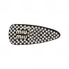 缪缪/Miu Miu 人造水晶缎面发夹 5IF092-2DDK-F0002