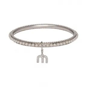 缪缪/Miu 仿水晶装饰纤维编织遮阳帽 5HV006-P1T-F0I55