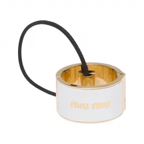 缪缪/Miu Miu 白色 涂珐琅金属发夹 5JF139-2F6T-F0009