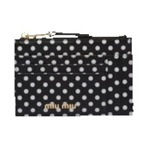 缪缪/Miu Miu MADRAS 皮革印花卡片夹 5MC446-2DQ2-F0967