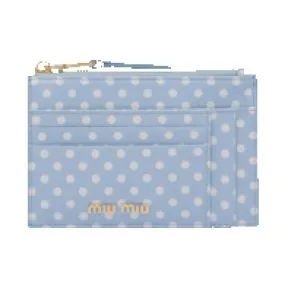 缪缪/Miu Miu MADRAS 皮革印花卡片夹 5MC446-2DQ2-F0X24