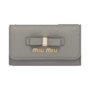 缪缪/Miu Miu 马德拉斯皮革钥匙包 5PG222-2D7A-F0424