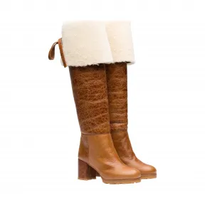 缪缪/Miu Miu 绵羊毛皮靴 5W899C_3L1S_F0046