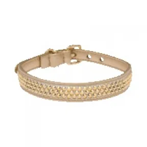 缪缪/Miu Miu 皮革和缎面宠物项圈 5YC021-2D5H-F0522