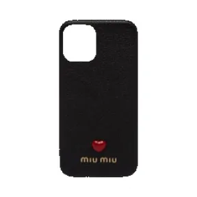 缪缪/Miu Miu 适用于 iPhone 12 Mini 的 Madraslab 皮革保护套 5ZH127-2BC3-F0002