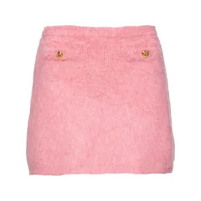 缪缪/Miu Miu 粉红色 珠地呢迷你裙 MMG413-12KD-F0028