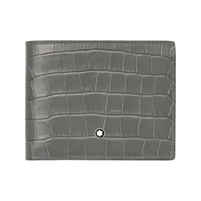 万宝龙/Montblanc 大班精选系列鳄鱼纹6卡位钱夹 典雅灰 130014 - U0130014