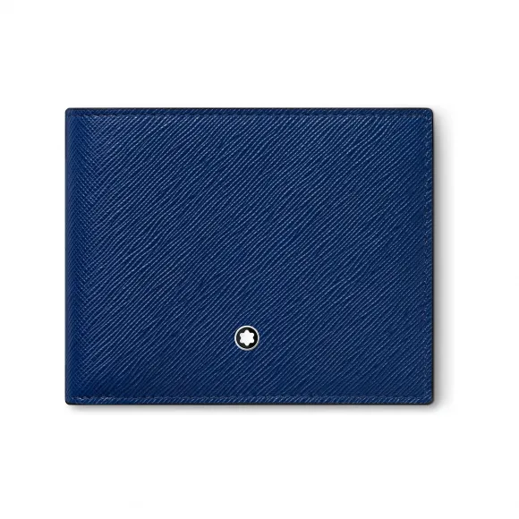 万宝龙/Montblanc MB130812-全新万宝龙匠心系列6卡位钱夹 靛青蓝