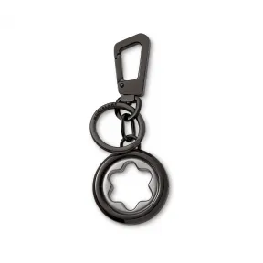 万宝龙/Montblanc MB131106-全新万宝龙大班系列六角白星品牌标识钥匙扣 黑银色