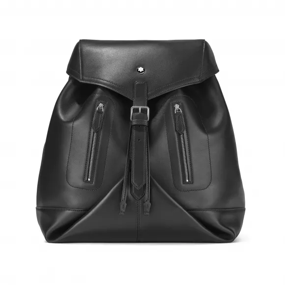 万宝龙/Montblanc MB131210-全新万宝龙软皮系列双肩包 经典黑