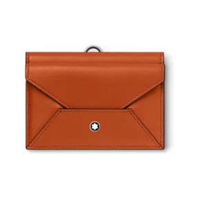 万宝龙/Montblanc MB131256-全新万宝龙软皮系列4卡位卡片夹 活力橙