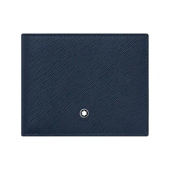 万宝龙/Montblanc MB131721-匠心系列6卡位钱夹 墨水蓝