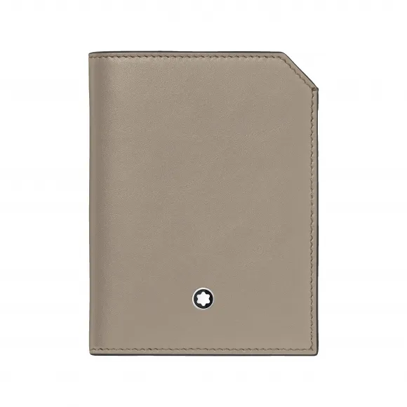 万宝龙/Montblanc MB131826-软皮系列4卡位迷你钱夹 大地灰