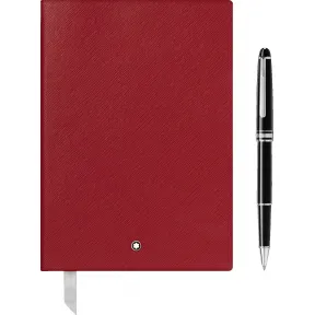万宝龙/Montblanc 大班系列铂金签字笔经典款和红色笔记本#146套装 U0118910