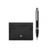 万宝龙/Montblanc MB123755-星际行者系列树脂圆珠笔和匠心系列黑色皮夹（5个信用卡位）礼品套装
