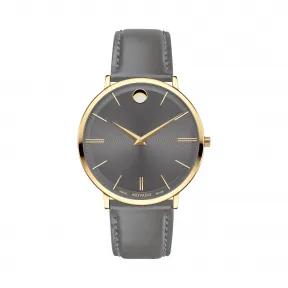 摩凡陀/Movado 瑞纤系列大号灰色皮带腕表 0607376