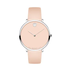 摩凡陀/Movado Modern 47 不锈钢腕表淡粉色表盘及表带 0607388