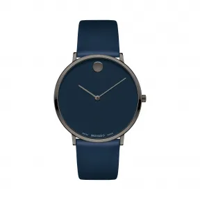 摩凡陀/Movado Modern 47 灰色腕表蓝色表带 0607392