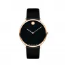 摩凡陀/Movado Modern 47 系列玫瑰金色腕表 黑色表带 0607433