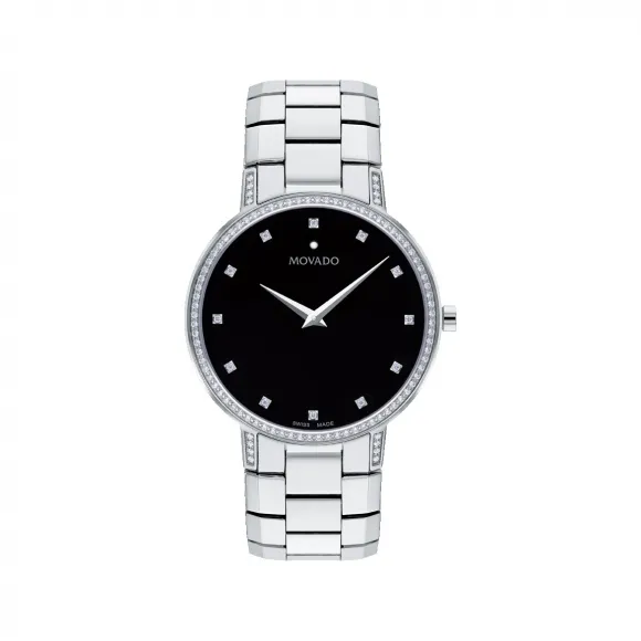 摩凡陀/Movado Faceto系列 39MM 不锈钢 石英机芯 中性表 0607482