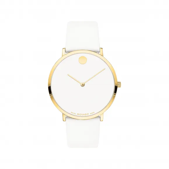 摩凡陀/Movado Modern 47系列 40MM 黄色 PVD ​​抛光不锈钢 石英机芯 中性表 0607494