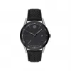 摩凡陀/Movado Museum Sport系列 42MM 灰色和黑色 PVD ​​抛光不锈钢 石英机芯 男表 0607559