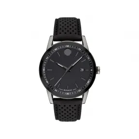 摩凡陀/Movado Museum Sport系列 42MM 灰色和黑色 PVD ​​抛光不锈钢 石英机芯 男表 0607559