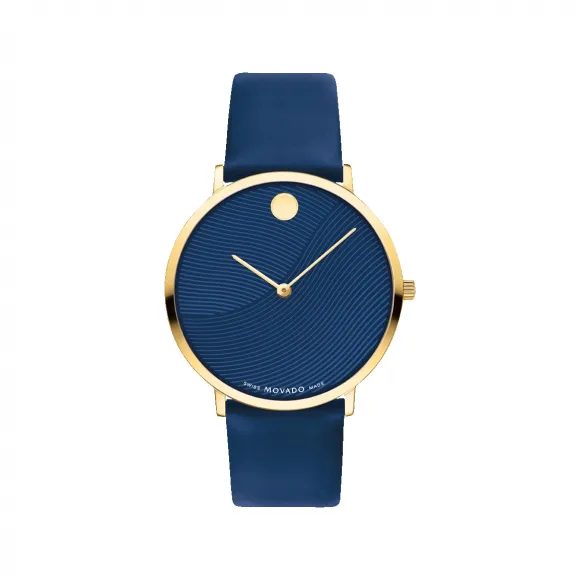 摩凡陀/Movado Modern 47系列 40MM 浅黄金 PVD ​​抛光精钢 石英机芯 中性表 0607574