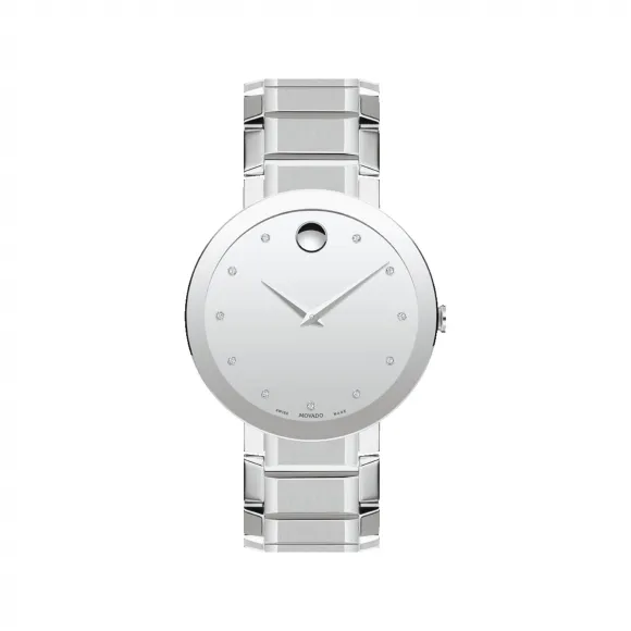 摩凡陀/Movado Sapphire系列 39MM 不锈钢 石英机芯 男表 0607587