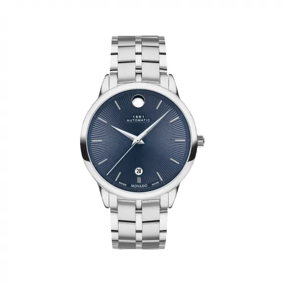 摩凡陀/Movado 1881 Automatic系列 39.5MM 不锈钢 自动机械机芯 中性表 0607622