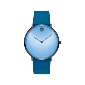 摩凡陀/Movado Modern 47系列 40MM 冰蓝色 PVD ​​精钢 石英机芯 中性表 0607650